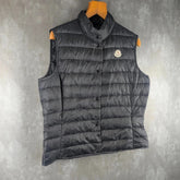 Moncler Jacket Womens XL Extra Large 5 Black Gilet Down Body Warmer